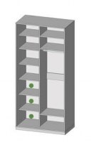 Шафа-купе 1.1 Milano (120х60х260/270/280) S-LINE SENAM